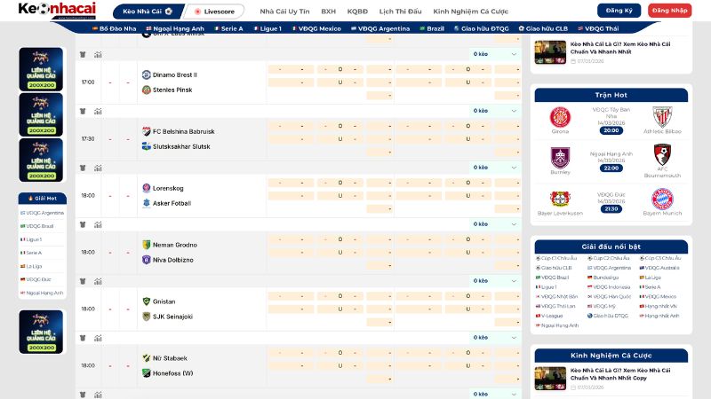 Kèo Nhà Cái Cập Nhật Tỷ Lệ Kèo Giao Hữu CLB Nhanh Và Chính Xác