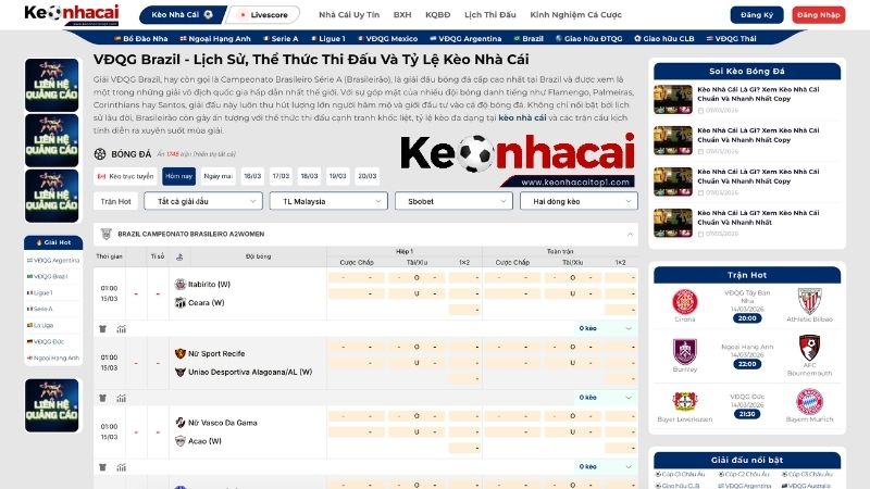 Lịch Sử Hình Thành Giải Đấu VĐQG Brazil, Thông Tin Mới Nhất Từ Kèo Nhà Cái