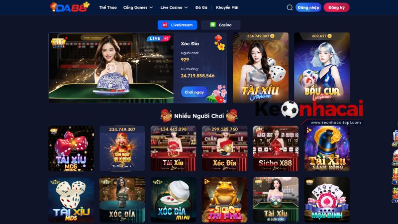 Những ưu điểm nổi bật khi chơi tại DA88